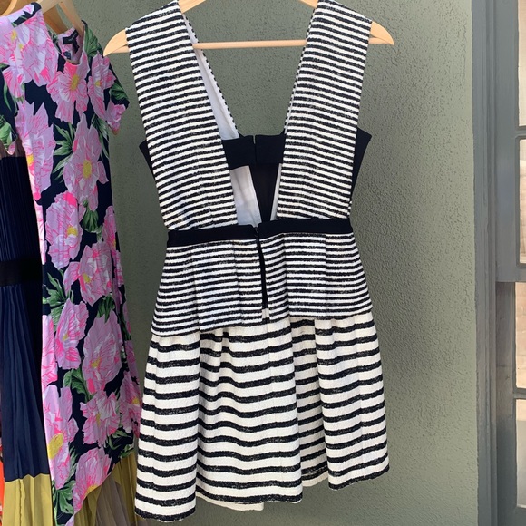 BCBG stripe peplum cocktail cut out - Picture 2 of 3